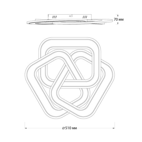Потолочный светодиодный светильник Escada Quant 10244/3LED