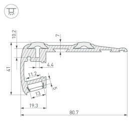 Профиль Arlight STEP-2000 ANOD 014548