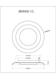 Потолочный светодиодный светильник MyFar Ceiling Naiad MR9060-CL