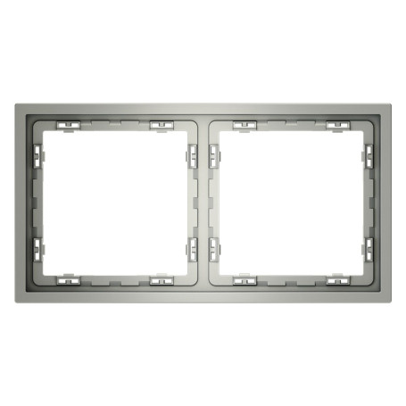 Рамка пластиковая Voltum S70 на 2 поста, (сталь) VLS100205