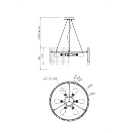 Подвесная люстра Maytoni Coliseo MOD136PL-06BS