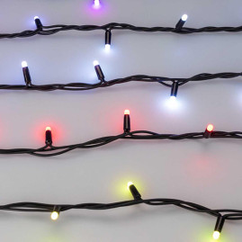 Уличная светодиодная гирлянда Ardecoled нить 24V разноцветная ARD-String-Pro-10000-Black-95Led-Milk-Live RGBW-DMX 031755