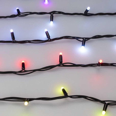 Уличная светодиодная гирлянда Ardecoled нить 24V разноцветная ARD-String-Pro-10000-Black-95Led-Milk-Live RGBW-DMX 031755