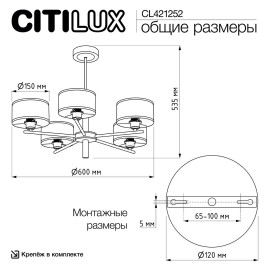 Подвесная люстра Citilux Alton CL421252