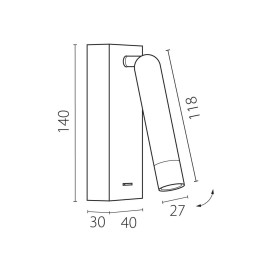 Бра 3W 180LM 3000K, бронза Omega Lightstar 200731