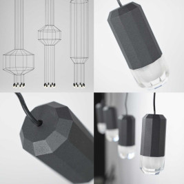 Подвесной светильник Imperium Loft Via Wireflow Polyhedral 4 Lineal Pendant Light 144326-22