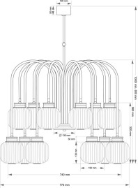 Подвесной светильник KUTEK ALBA ALB-ZW-12(Z)