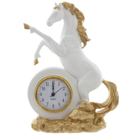 Фигурка декоративная &quot;Лошадь&quot; с часами (AAAx1 н/п), L16 W7,5 H23 см