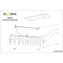 Потолочное основание Mantra Modular Light Florones 9390