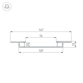 Встраиваемый профиль Arlight Fantom-W75-Dual-2000 White 039946