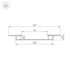 Встраиваемый профиль Arlight Fantom-W75-Dual-2000 White 039946