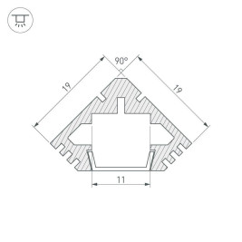 Профиль Arlight PDS45-T-3000 ANOD 018961