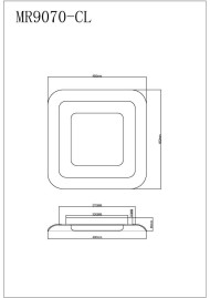Потолочный светодиодный светильник MyFar Ceiling Sao MR9070-CL