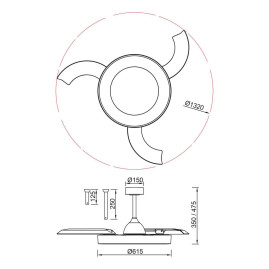 Люстра-вентилятор Mantra NISEKO FAN L 9058