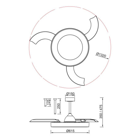 Люстра-вентилятор Mantra NISEKO FAN L 9058