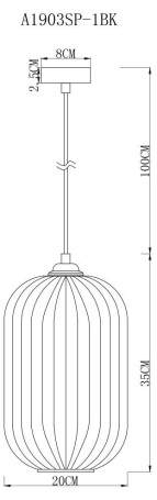Подвесной светильник Arte Lamp Arwen A1903SP-1BK