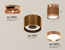 Комплект накладного светильника Ambrella light Techno Spot XS (N8912, C8117, N8126) XS8117010