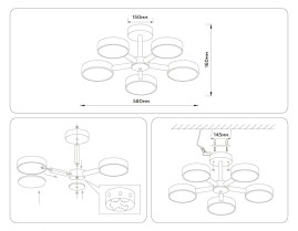 Потолочная светодиодная люстра Ambrella light Comfort LineTech FL4826