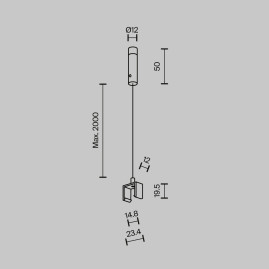 Тросовый подвес Exility X, 2 шт. Maytoni Technical EXILITY X Accessories for tracks Exility X TRA239SW-2B