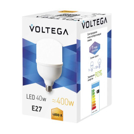Лампа светодиодная Voltega 271 E27 40W 4000K матовая 8587