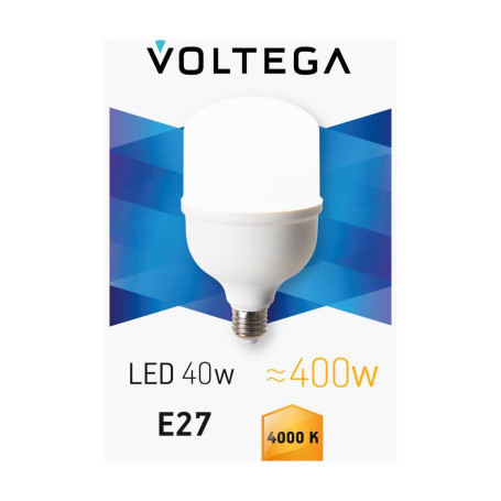 Лампа светодиодная Voltega 271 E27 40W 4000K матовая 8587