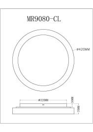Потолочный светодиодный светильник MyFar Ceiling Neso MR9080-CL