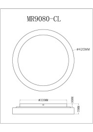 Потолочный светодиодный светильник MyFar Ceiling Neso MR9080-CL