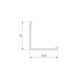Рассеиватель Arlight SL-Kant-H30-3000 Square Opal 046184