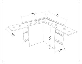 Коннектор L-образный Ambrella Light Track System Magnetic 220V GL1032