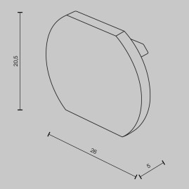 Заглушка для круглового шинопровода Maytoni Technical Accessories for tracks Basity TRA172EC-R-11B