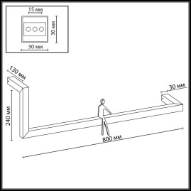 Настенный светильник Odeon Light Grafic Hightech 7153/14WL