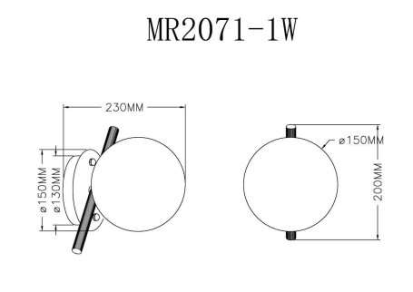 Бра MyFar Francis MR2071-1W