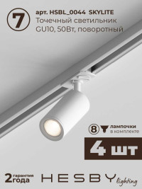 Встраиваемая однофазная трековая система Hesby Lighting Skylite №5 со светильниками HSBL_kompl_S005_VI3W4K