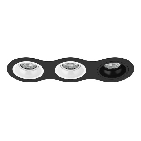 Комплект из светильников и рамки Lightstar Domino Round (214637+214606+214606+214607) D637060607