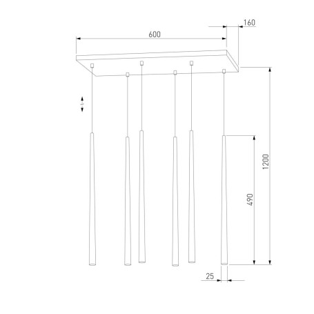 Подвесная люстра TK Lighting 6412 Piano Black