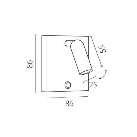 Бра 3W 277LM 3000K, белый Omega Lightstar 200936