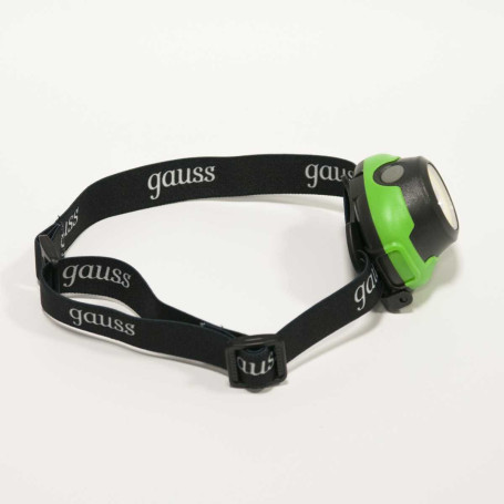 Налобный светодиодный фонарь Gauss от батареек 65х54 180 лм GF303