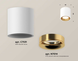 Комплект накладного светильника Ambrella light Techno Spot XS7531024 SWH/PYG белый песок/золото желтое полированное (C7531, N7014)