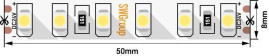 Светодиодная лента SWG 9,6W/m 120Led/m 3528SMD холодный белый 5M SWG3120-24-9.6-W-М 009467