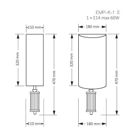 Настенный светильник KUTEK MOOD Empoli EMP-K-1(Z)II