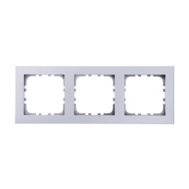 Рамка LK Studio 3-постовая (серебристый металлик) LK80 844303-1