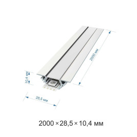 Профиль угловой накладной с рассеивателем серебро 2м. Apeyron 08-03