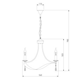 Подвесная люстра Eurosvet 60064/5 хром