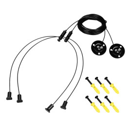 Подвес LINE-6070 2x4m Set BLACK (Pad 9x2mm) Arlight 056259