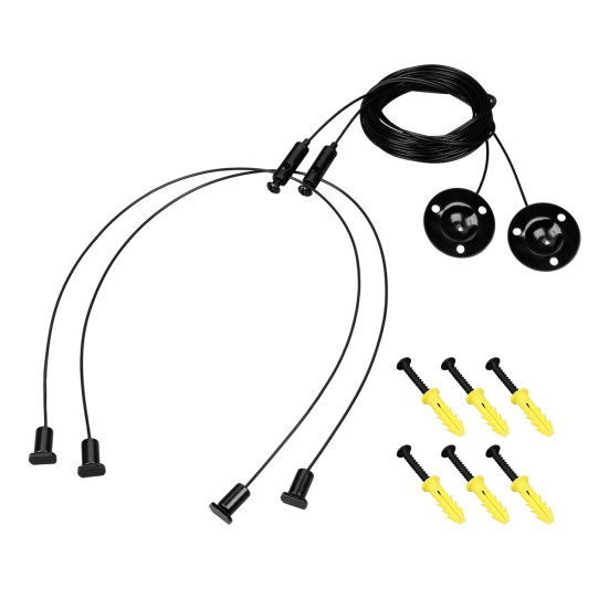 Подвес LINE-6070 2x4m Set BLACK (Pad 9x2mm) Arlight 056259