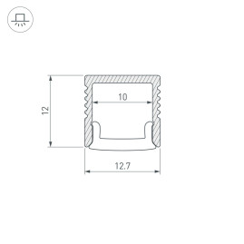 Профиль встраиваемый Arlight Fantom-Bent-W12-Side-2000 Anod 040326(1)