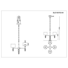 Подвесная люстра Evoluce Ramer SLE105703-04