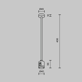 Крепление потолочное Maytoni Technical Accessories for tracks Flarity TRA158C-IPCL1-BS