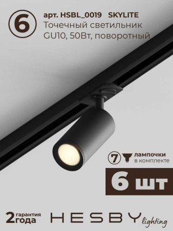Встраиваемая однофазная трековая система Hesby Lighting Skylite №5 со светильниками HSBL_kompl_S005_VI4B3K