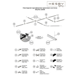 Шинопровод накладной однофазный Hesby Lighting Skylite 220В-3м HSBL_0212